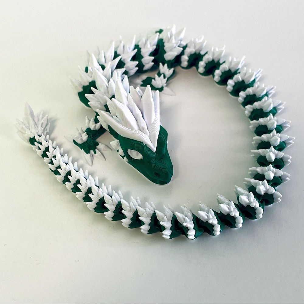 3D Printed Articulated Dragon – 12” – Handmade Fantasy Fidget